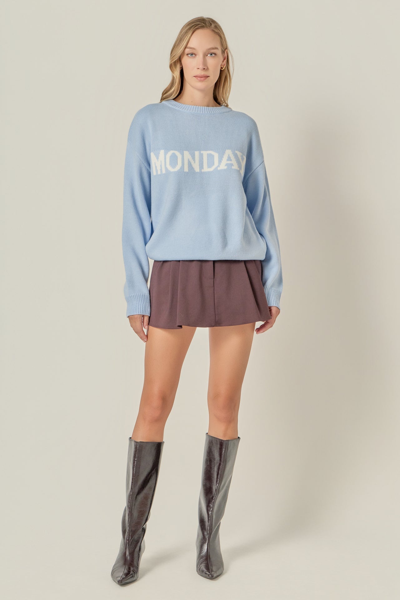 ENGLISH FACTORY - Days Of The Week Sweater - SWEATERS & KNITS available at Objectrare