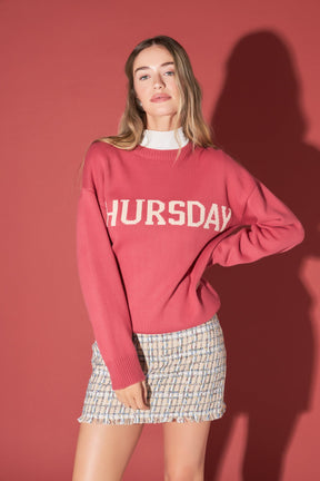 Days Of The Week Sweater