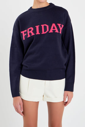 ENGLISH FACTORY - English Factory - Days Of The Week Sweater - SWEATERS & KNITS available at Objectrare