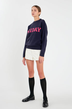 ENGLISH FACTORY - English Factory - Days Of The Week Sweater - SWEATERS & KNITS available at Objectrare