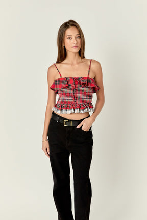ENGLISH FACTORY - Tartan Check Tank Top - CAMI TOPS & TANK available at Objectrare