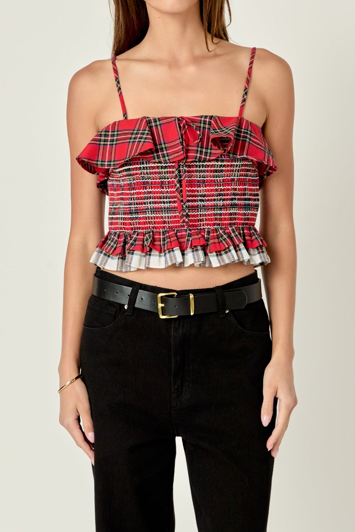Tartan Check Tank Top