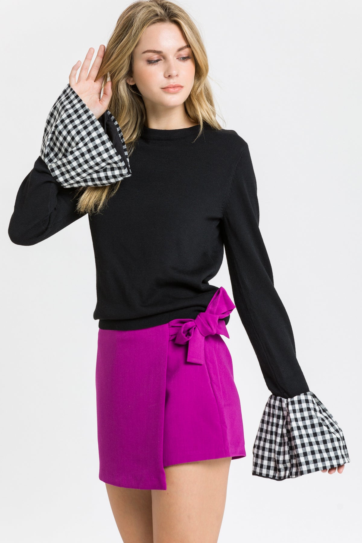 Sweater W/ Combo Cuff