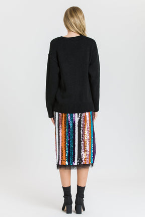 ENGLISH FACTORY - Boho Crochet Patchwork Knit Sweater - TOPS available at Objectrare