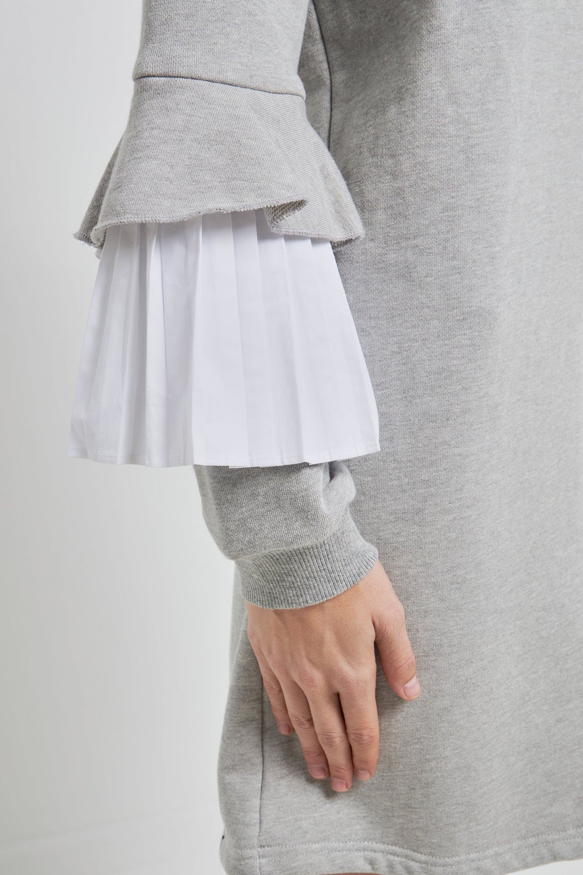 ENGLISH FACTORY - COMBO PLEAT SWEATER DRESS - DRESSES available at Objectrare