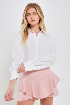 ENGLISH FACTORY - Ruffle Layered Mini Skort - SKORTS available at Objectrare