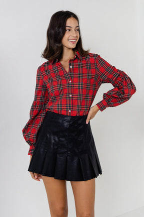 ENGLISH FACTORY - Tartan Blouse - TOPS available at Objectrare