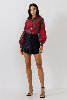 ENGLISH FACTORY - Tartan Blouse - TOPS available at Objectrare