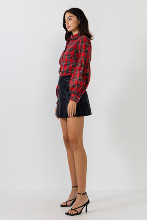 ENGLISH FACTORY - Tartan Blouse - TOPS available at Objectrare