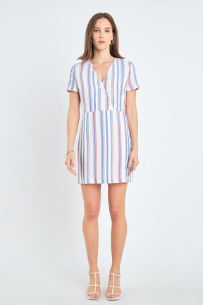 ENGLISH FACTORY - English Factory - Linen Mini Dress - DRESSES available at Objectrare