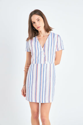 ENGLISH FACTORY - English Factory - Linen Mini Dress - DRESSES available at Objectrare