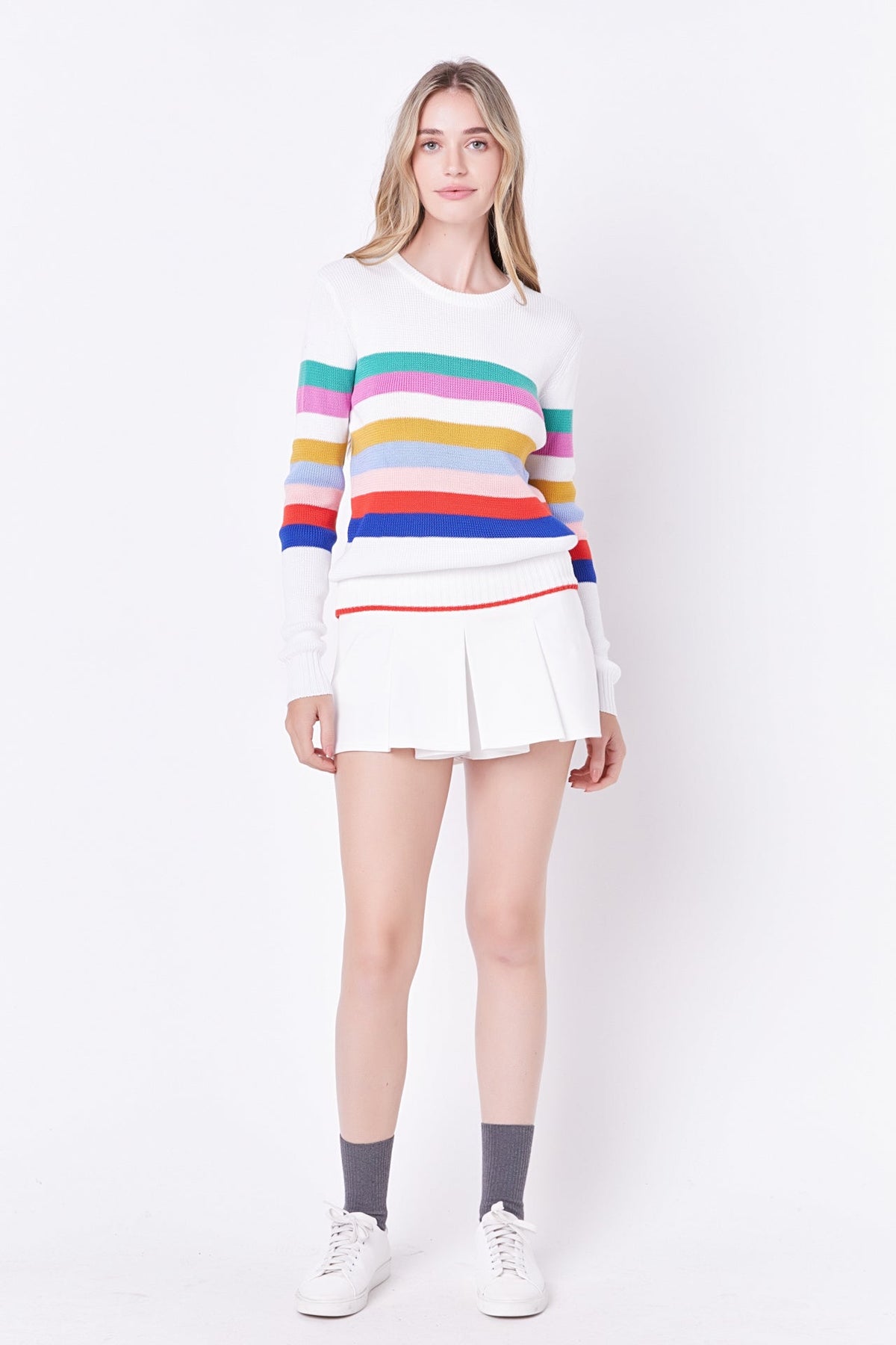 ENGLISH FACTORY - Multi Striped Sweater - SWEATERS & KNITS available at Objectrare