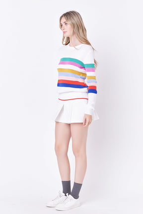 ENGLISH FACTORY - Multi Striped Sweater - SWEATERS & KNITS available at Objectrare