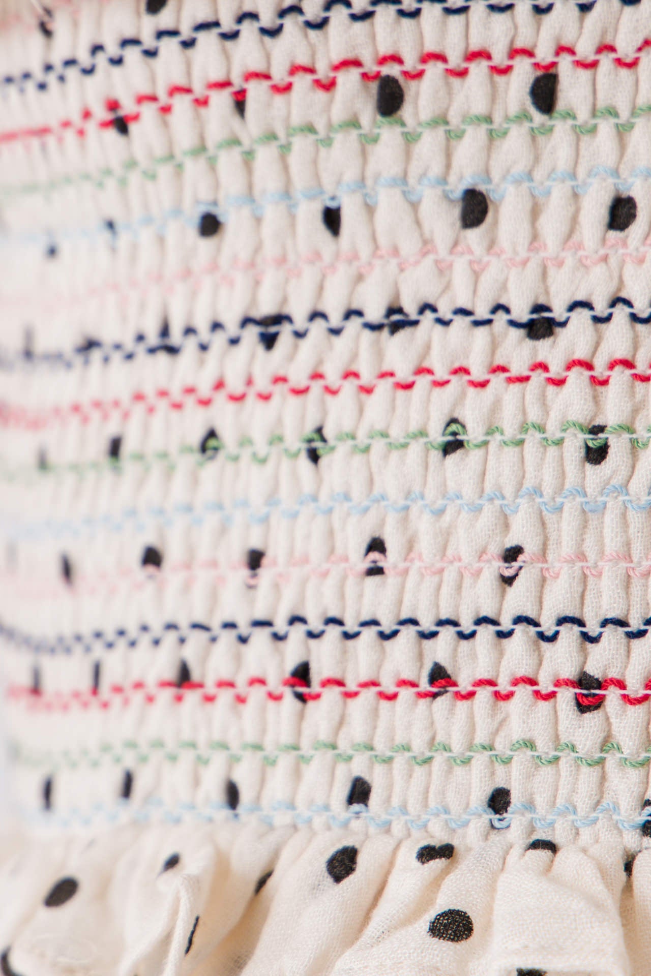 ENGLISH FACTORY - Polka Dot Smocked Top - TOPS available at Objectrare