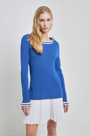 ENGLISH FACTORY - Poplin Combo Knit Dress - DRESSES available at Objectrare