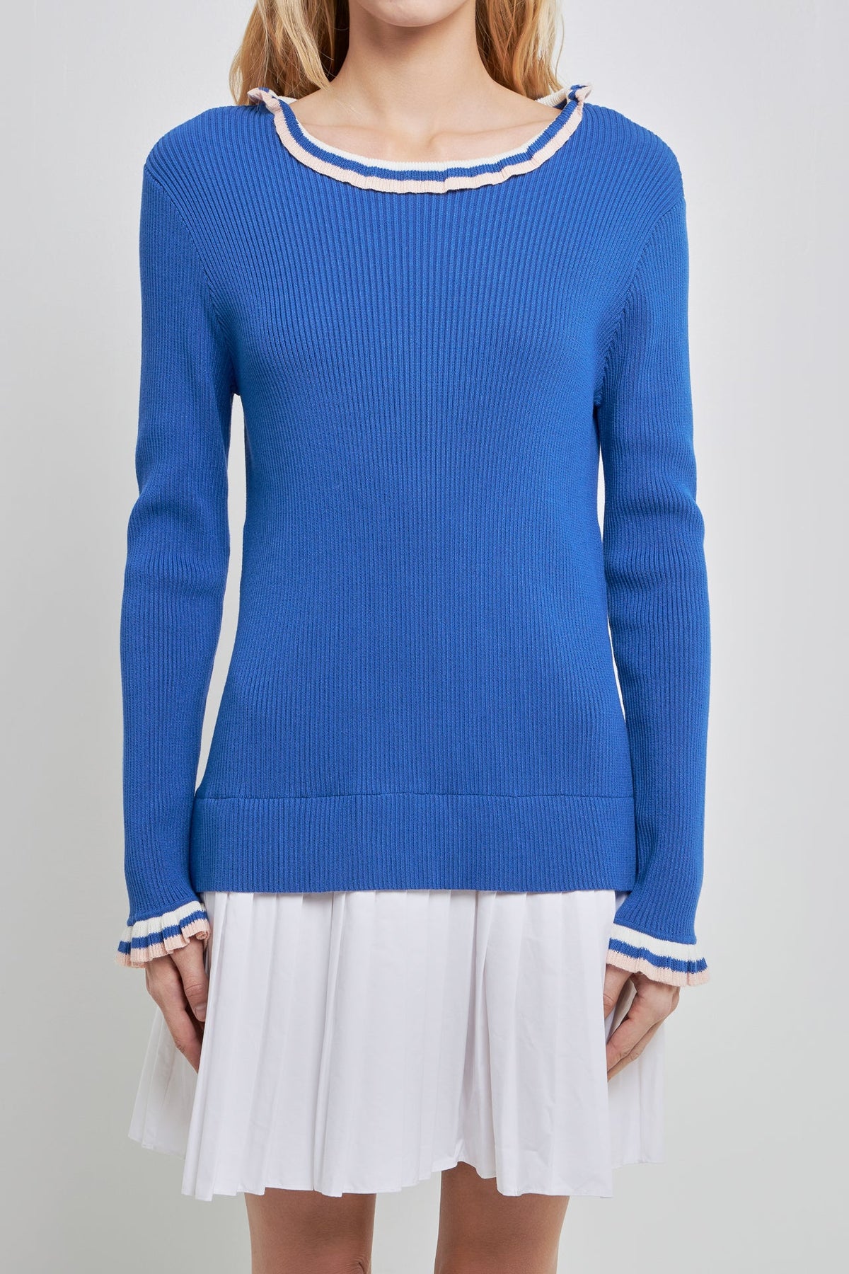 ENGLISH FACTORY - Poplin Combo Knit Dress - DRESSES available at Objectrare