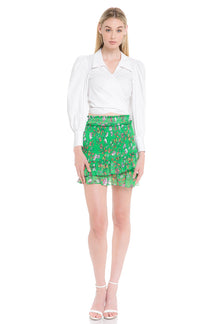 Floral Print Mini Skirt