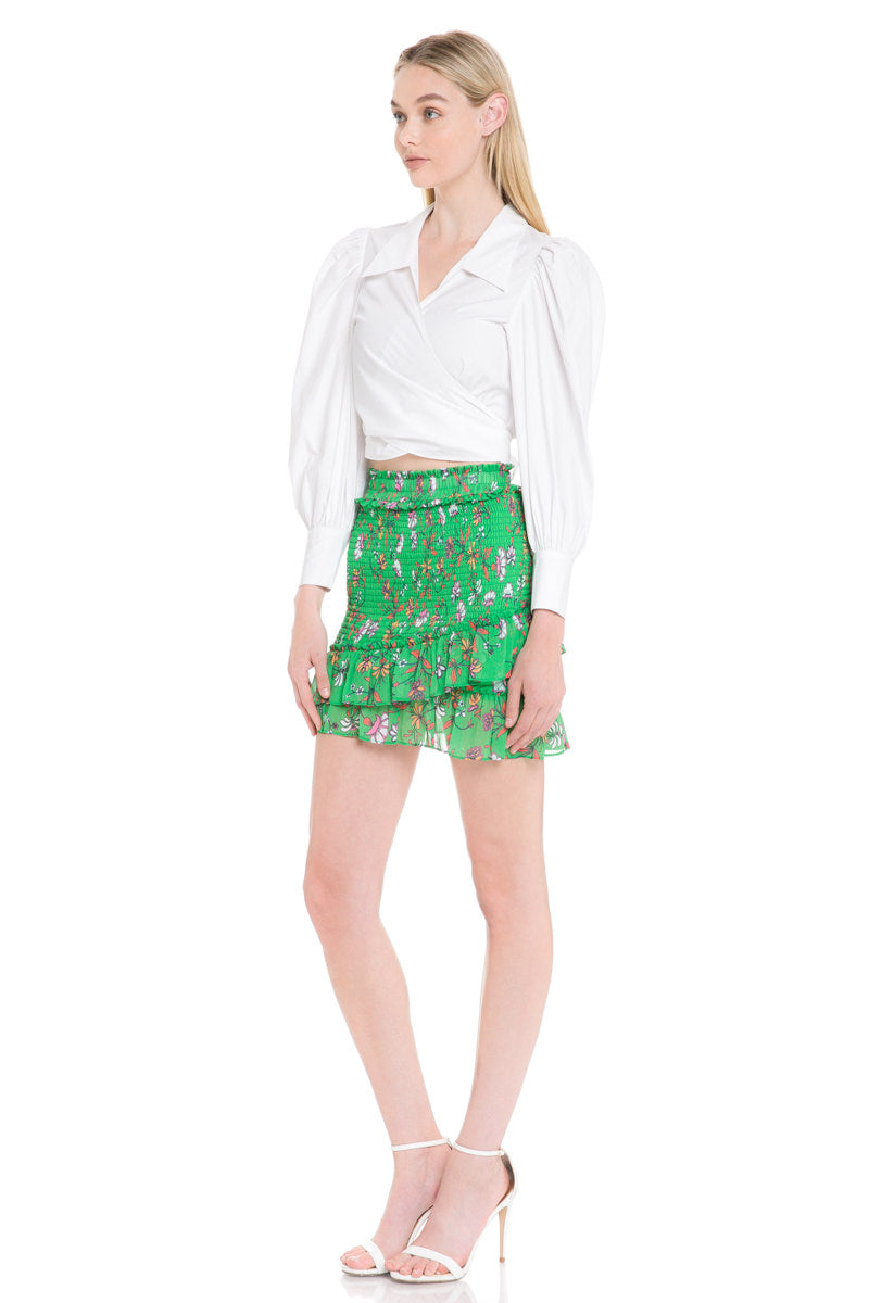 Floral Print Mini Skirt