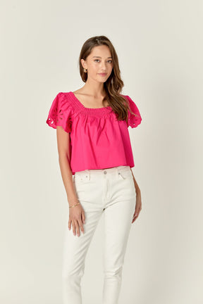 ENGLISH FACTORY - English Factory - Embroidered Off the Shoulder Top - TOPS available at Objectrare