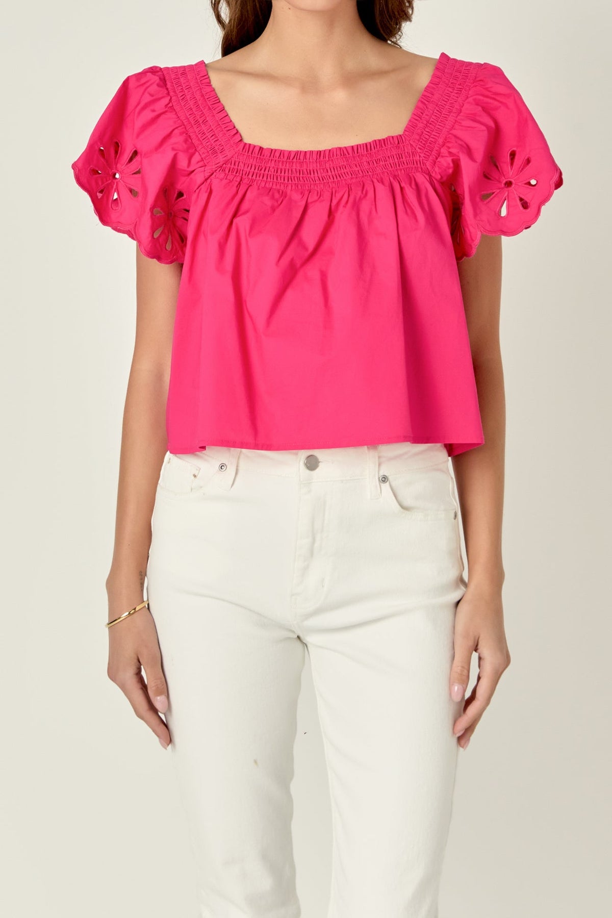 ENGLISH FACTORY - Embroidered Off the Shoulder Top - TOPS available at Objectrare