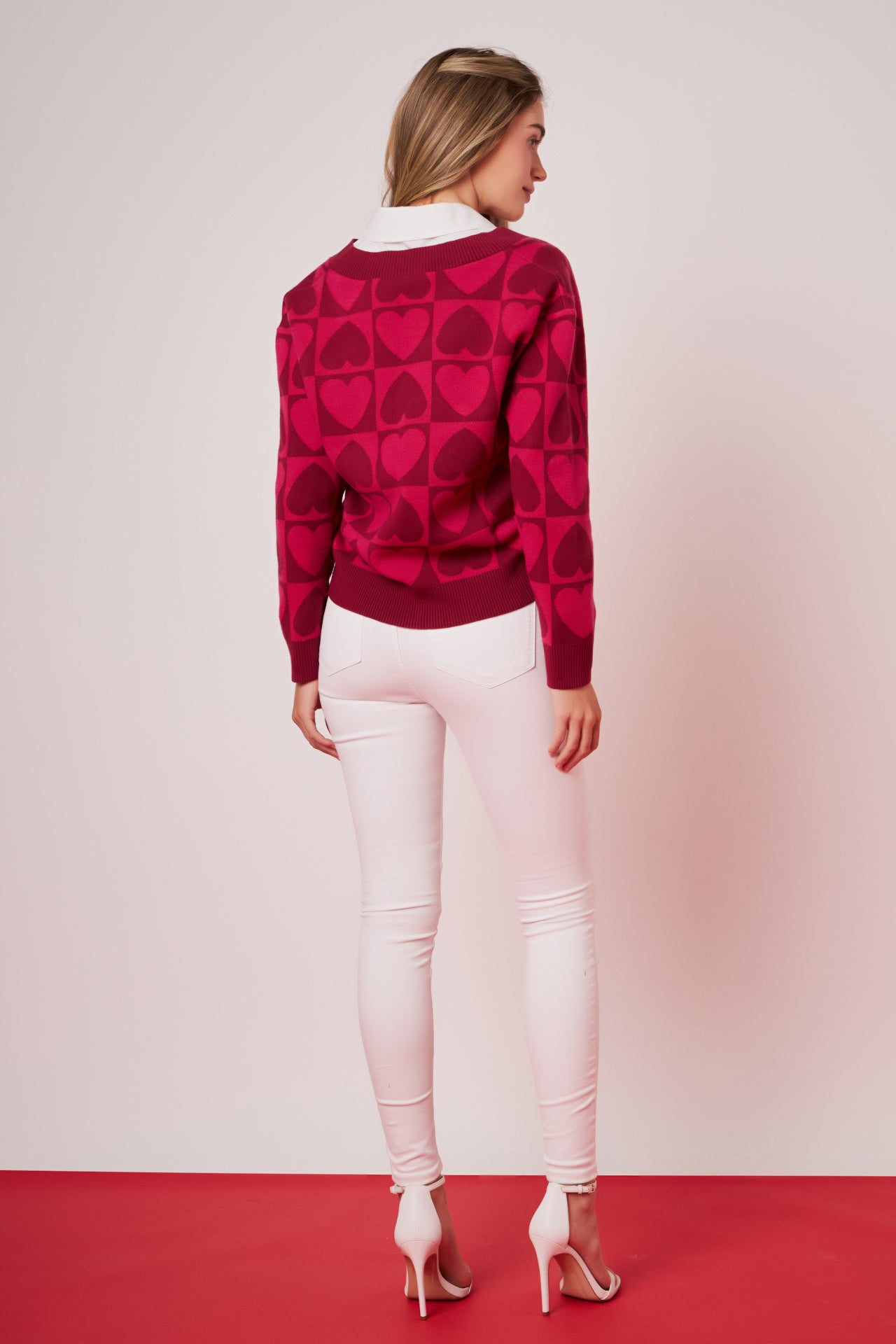 ENGLISH FACTORY - English Factory - Heart Knit Sweater - SWEATERS & KNITS available at Objectrare