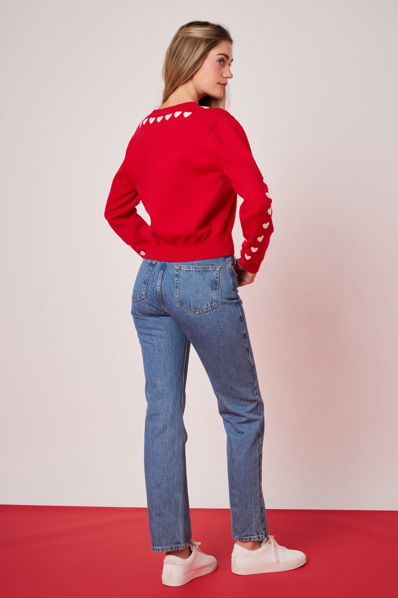 ENGLISH FACTORY - Heart Accent Knit Cardigan - SWEATERS & KNITS available at Objectrare