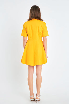 ENGLISH FACTORY - Cotton Shirt Mini Dress - DRESSES available at Objectrare