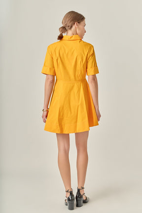 ENGLISH FACTORY - Cotton Shirt Mini Dress - DRESSES available at Objectrare