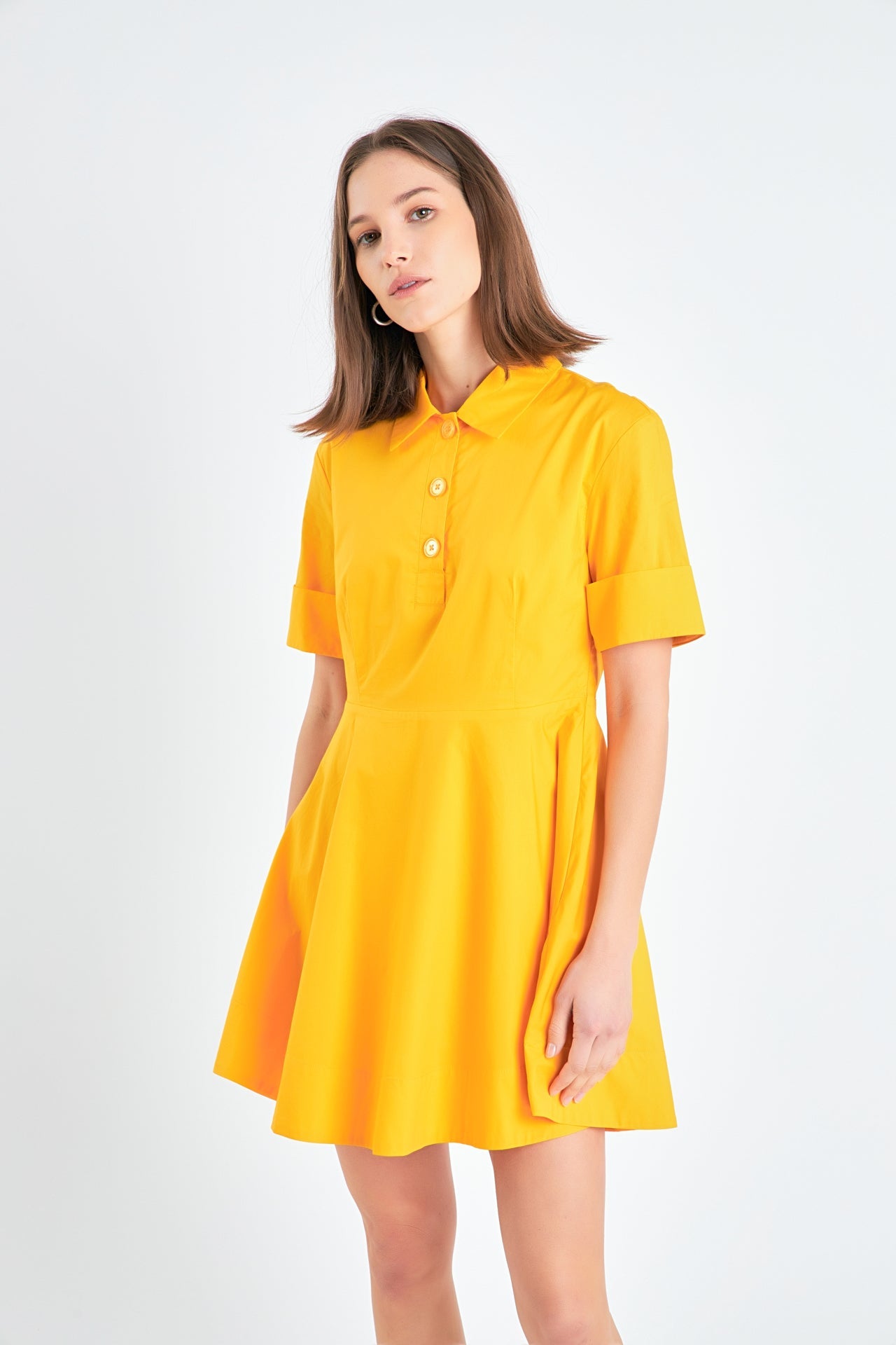 ENGLISH FACTORY - Cotton Shirt Mini Dress - DRESSES available at Objectrare