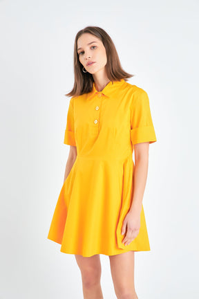 ENGLISH FACTORY - Cotton Shirt Mini Dress - DRESSES available at Objectrare