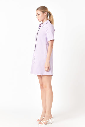 ENGLISH FACTORY - English Factory - Washed Denim Mini Dress - DRESSES available at Objectrare