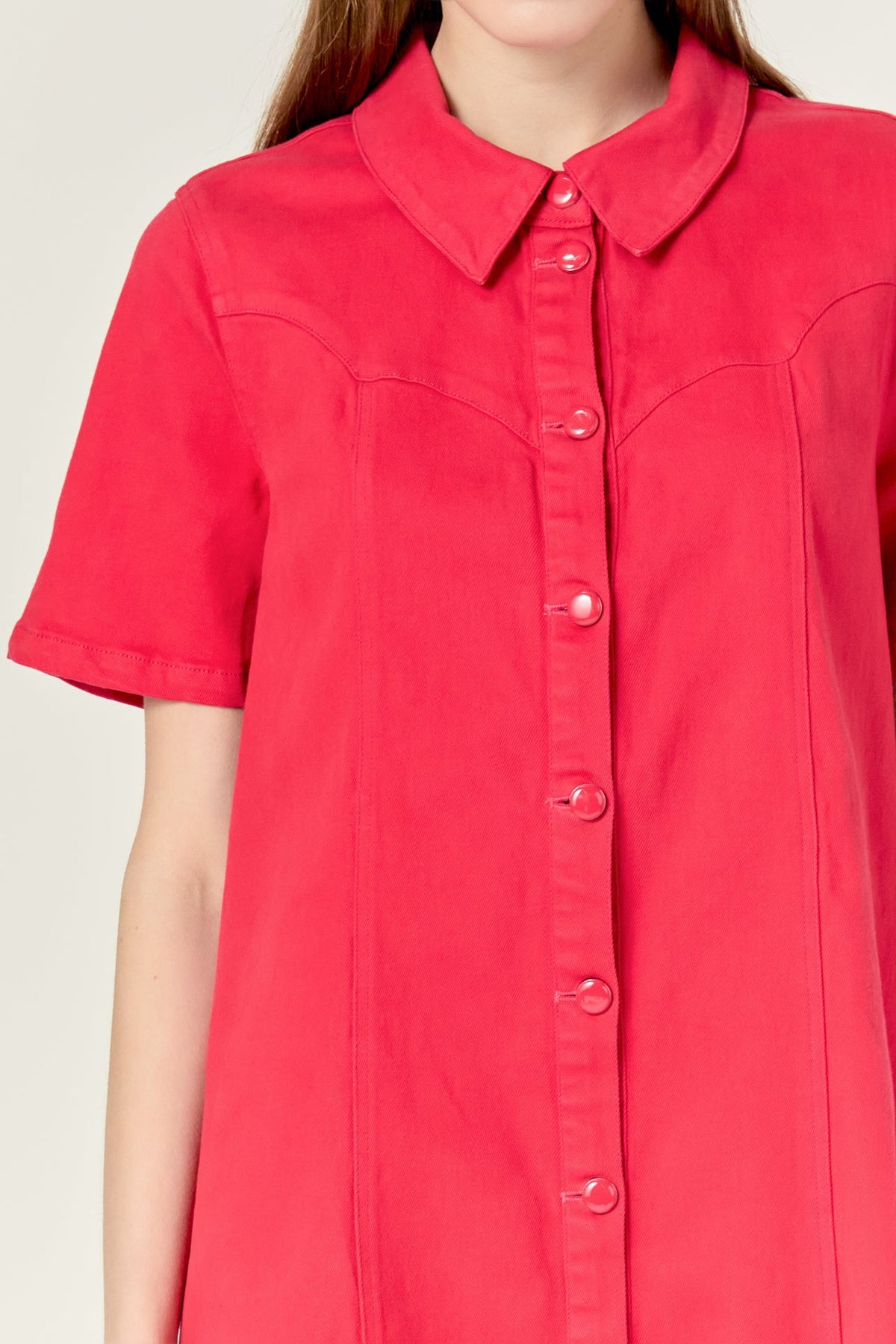 ENGLISH FACTORY - Washed Denim Mini Dress - DRESSES available at Objectrare