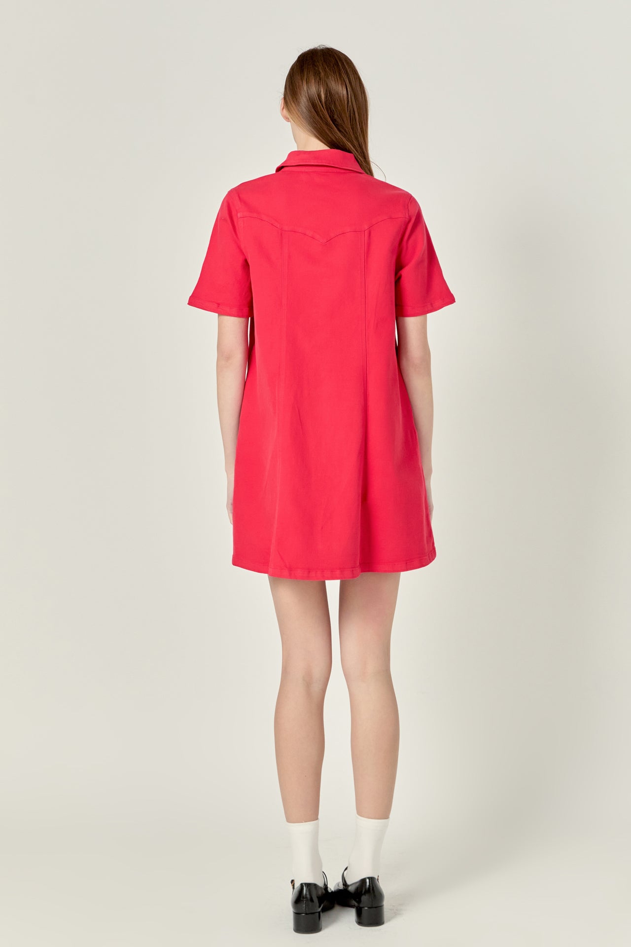 ENGLISH FACTORY - Washed Denim Mini Dress - DRESSES available at Objectrare