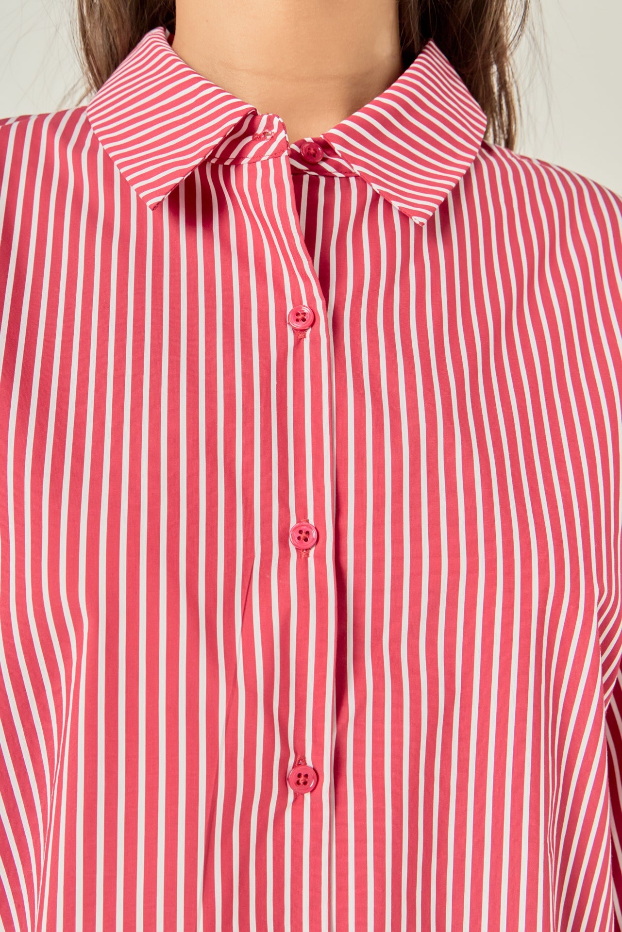 ENGLISH FACTORY - Striped Balloon Sleeve Shirt - BLOUSES available at Objectrare