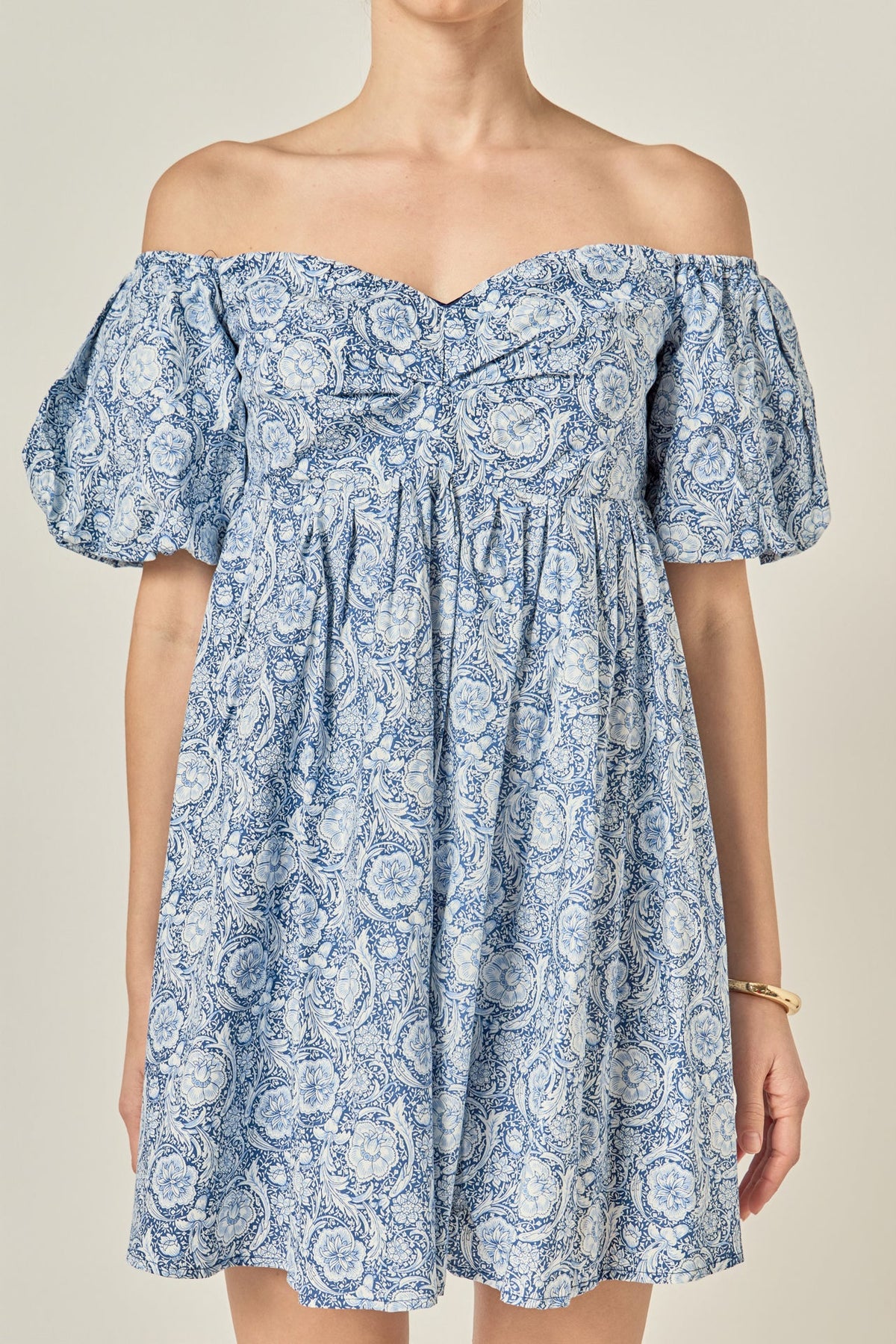 ENGLISH FACTORY - Floral Off the Shoulder Mini Dress - DRESSES available at Objectrare
