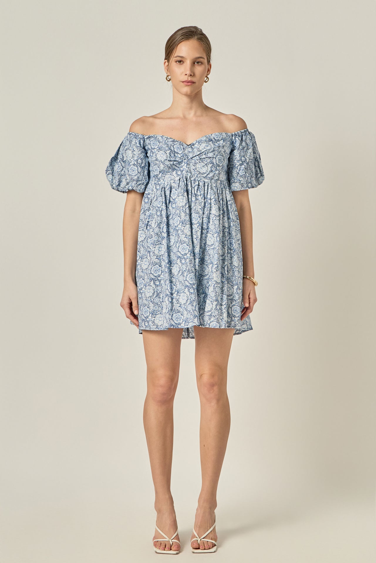 ENGLISH FACTORY - Floral Off the Shoulder Mini Dress - DRESSES available at Objectrare