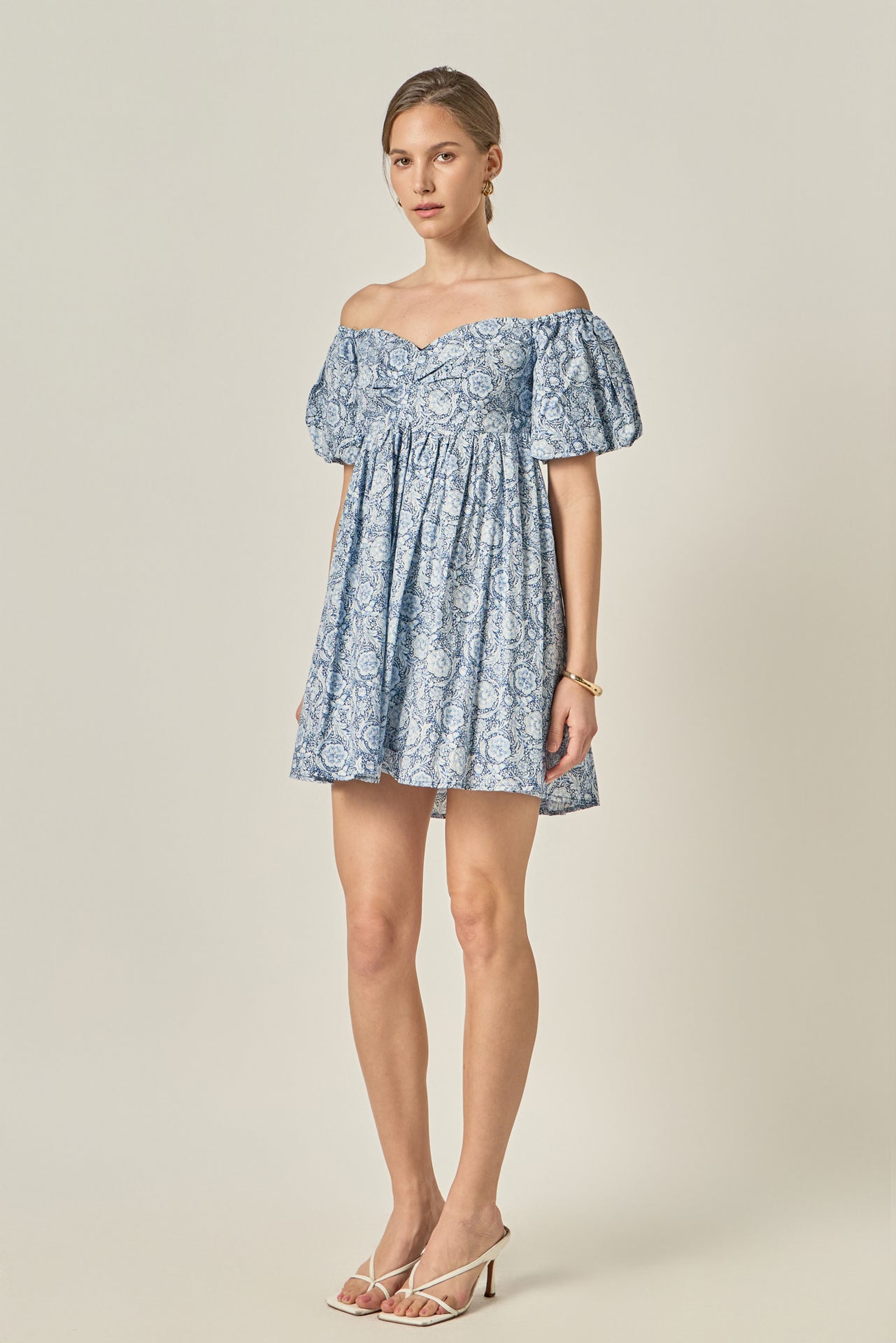 ENGLISH FACTORY - Floral Off the Shoulder Mini Dress - DRESSES available at Objectrare