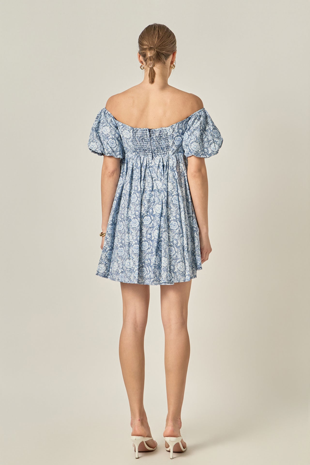 ENGLISH FACTORY - Floral Off the Shoulder Mini Dress - DRESSES available at Objectrare