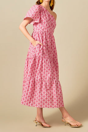 ENGLISH FACTORY - Floral One Shoulder Maxi Dress - DRESSES available at Objectrare