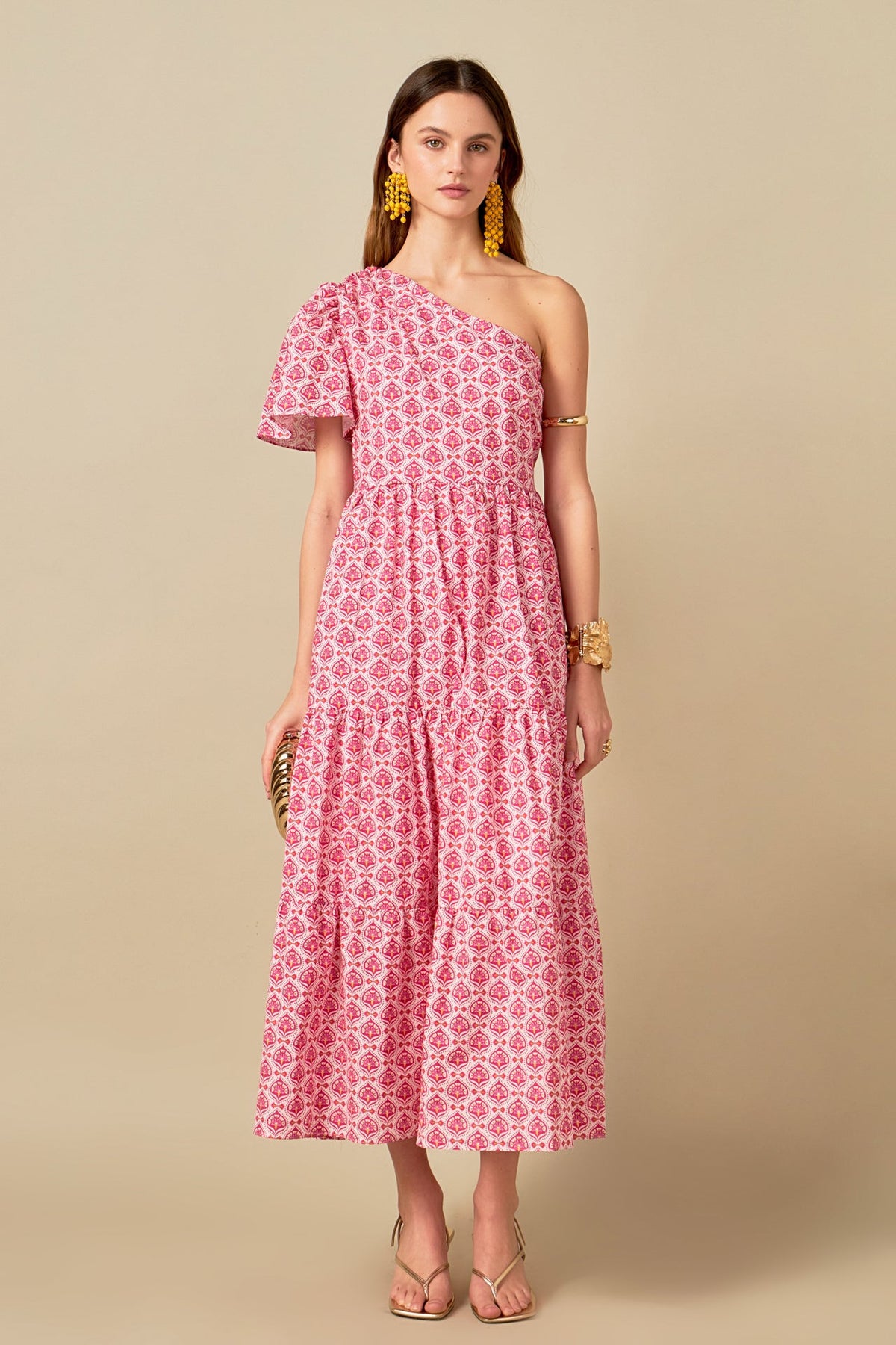 ENGLISH FACTORY - Floral One Shoulder Maxi Dress - DRESSES available at Objectrare