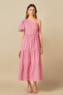 Floral One Shoulder Maxi Dress
