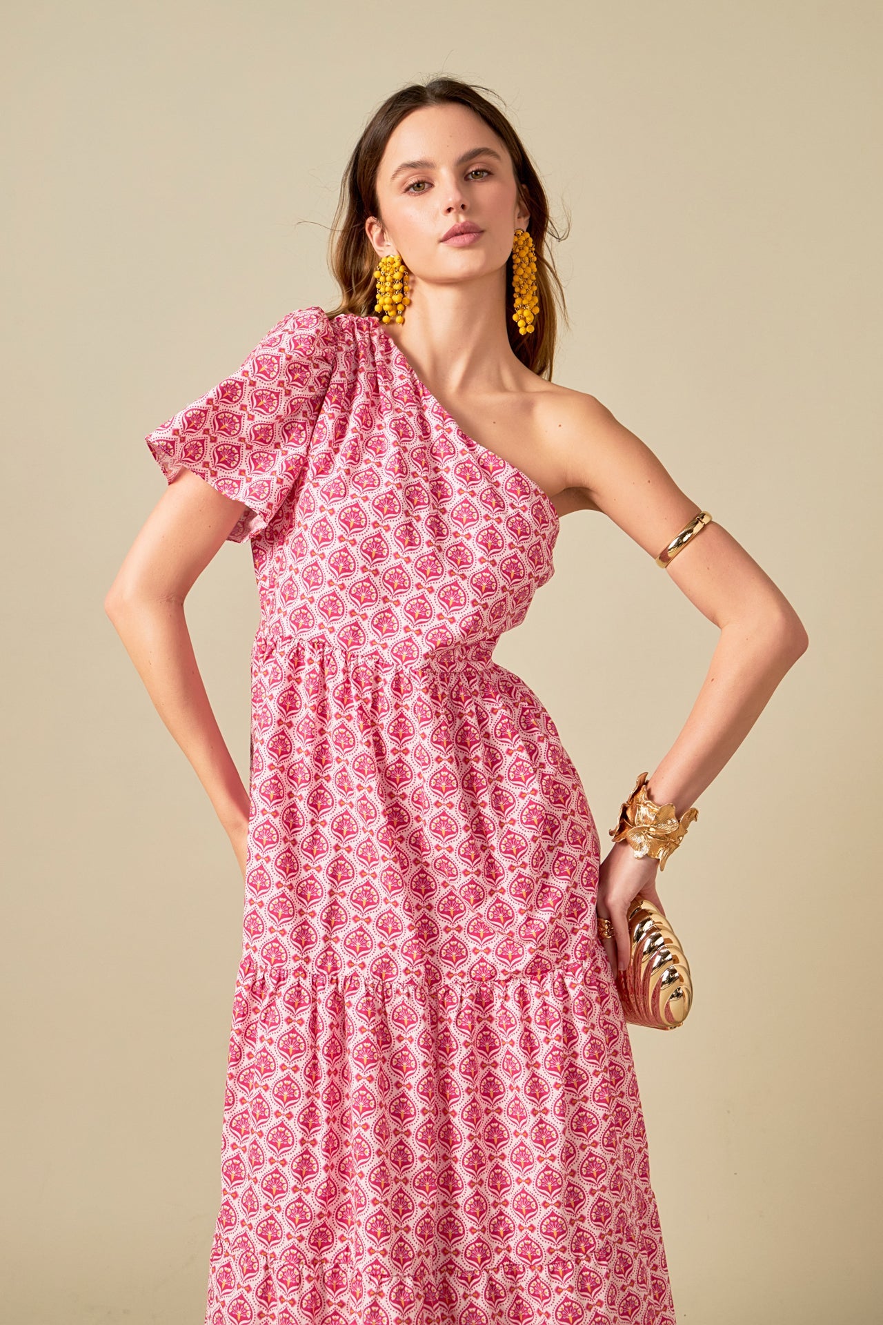ENGLISH FACTORY - Floral One Shoulder Maxi Dress - DRESSES available at Objectrare