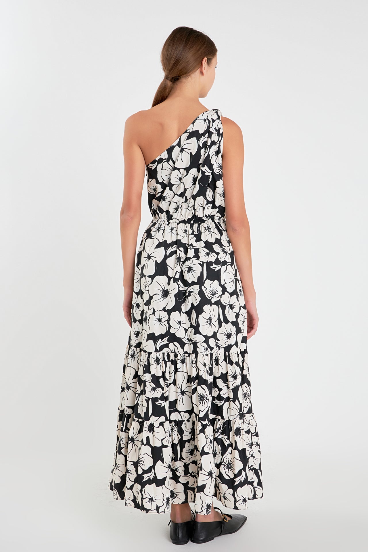 ENGLISH FACTORY - Floral One Shoulder Long Dress - DRESSES available at Objectrare