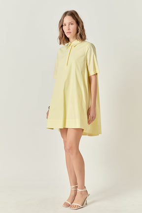 ENGLISH FACTORY - A-line Short Sleeve Shirt Dress - DRESSES available at Objectrare