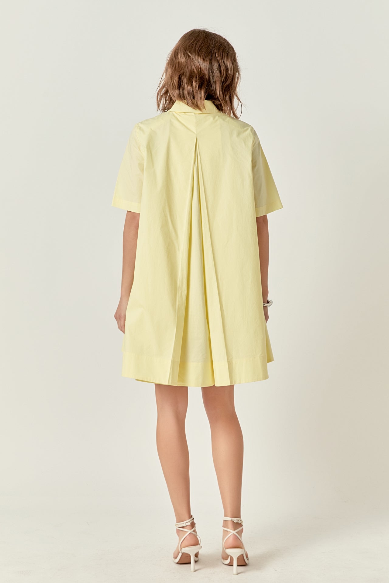 A-line Short Sleeve Shirt Dress