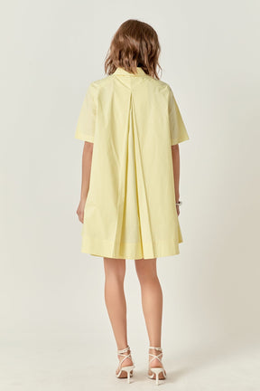 A-line Short Sleeve Shirt Dress