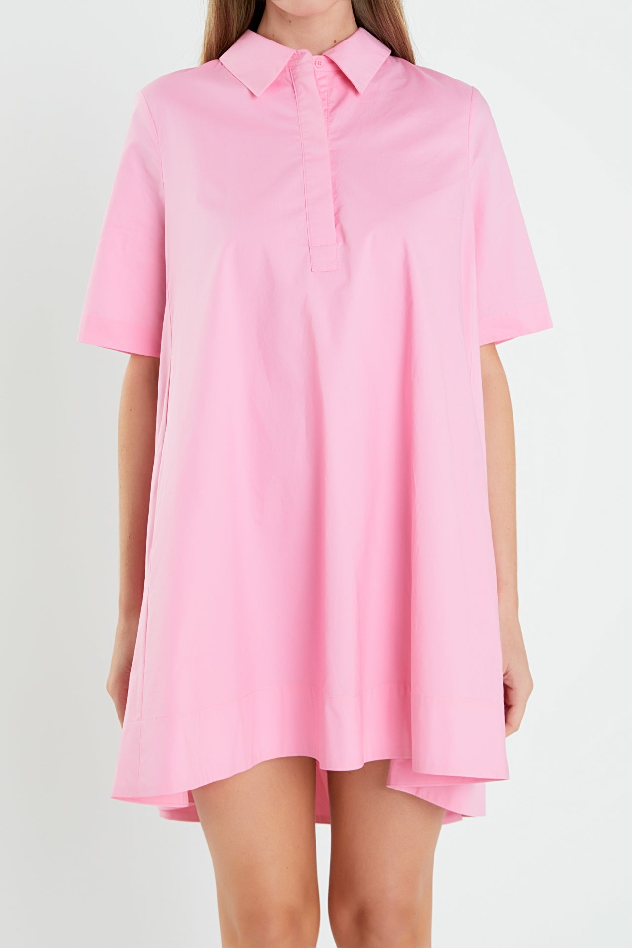 ENGLISH FACTORY - A-line Short Sleeve Shirt Dress - DRESSES available at Objectrare