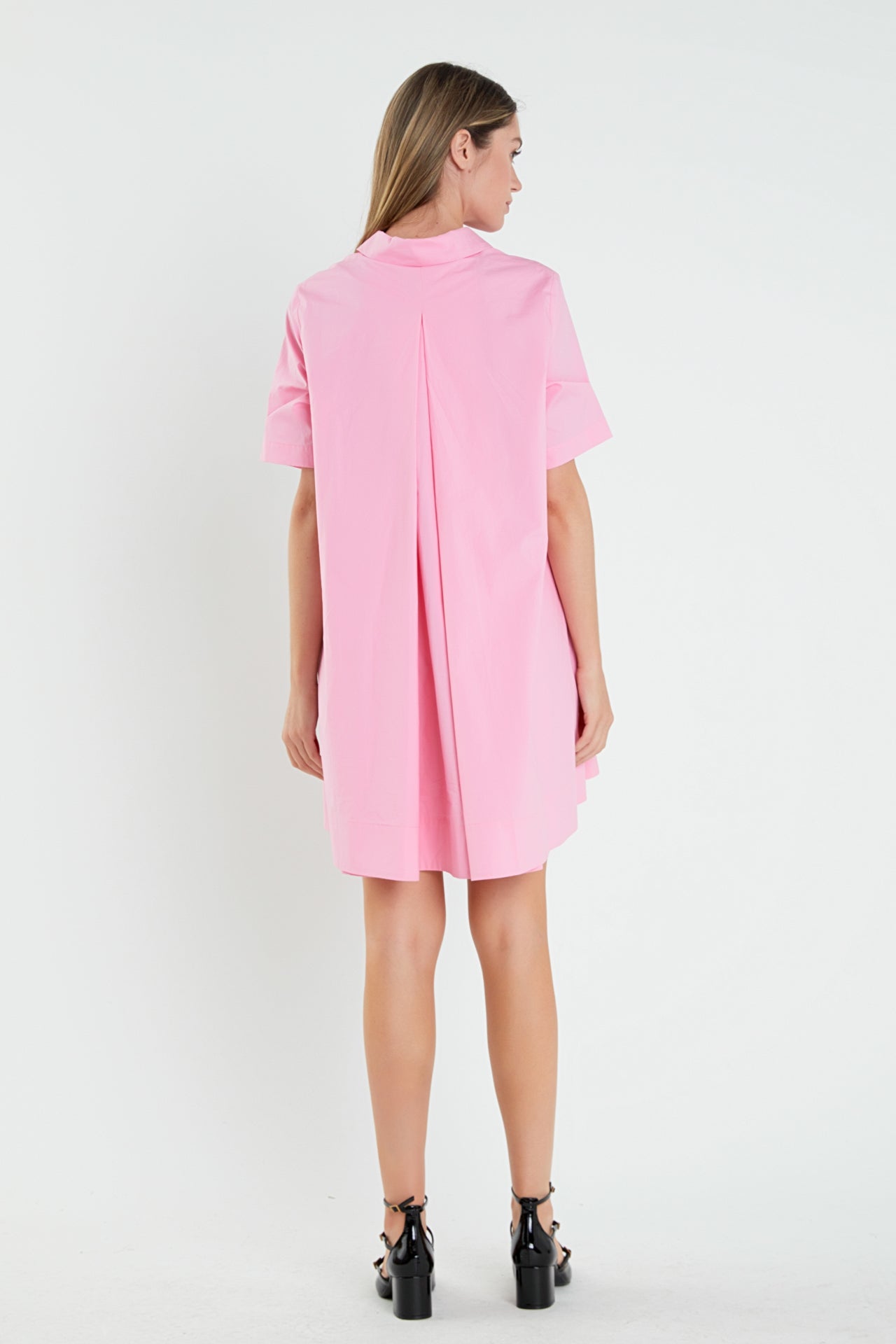 ENGLISH FACTORY - A-line Short Sleeve Shirt Dress - DRESSES available at Objectrare