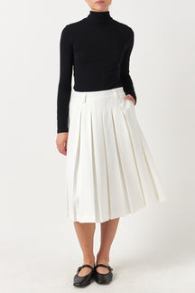 ENGLISH FACTORY - Low Waist Pleated Midi Skirt - SKIRTS available at Objectrare
