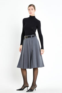 ENGLISH FACTORY - Low Waist Pleated Midi Skirt - SKIRTS available at Objectrare